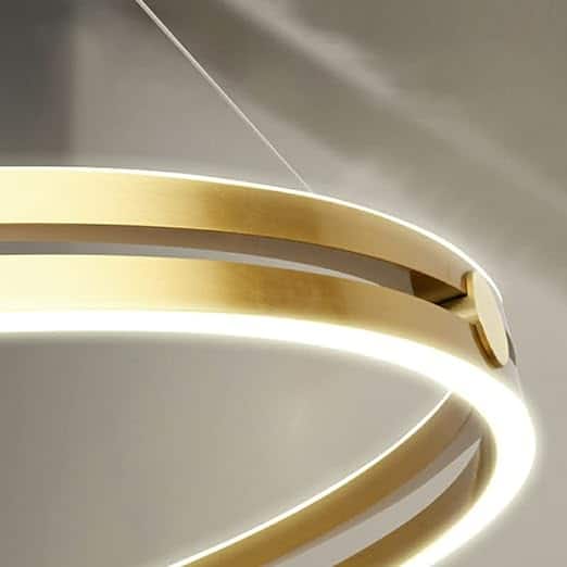 Lustra LED Evelyn Gold Ring 60cm Diametru Putere 136W