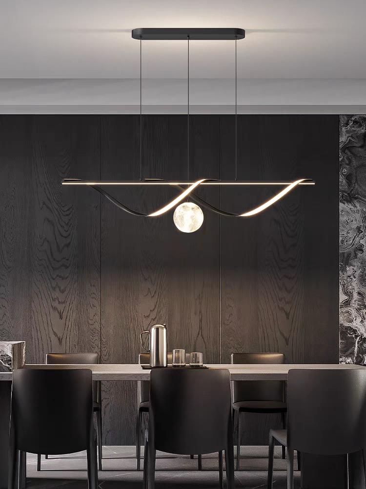 Lustra LED Neagra Eclira cu Glob Suspendata 152W