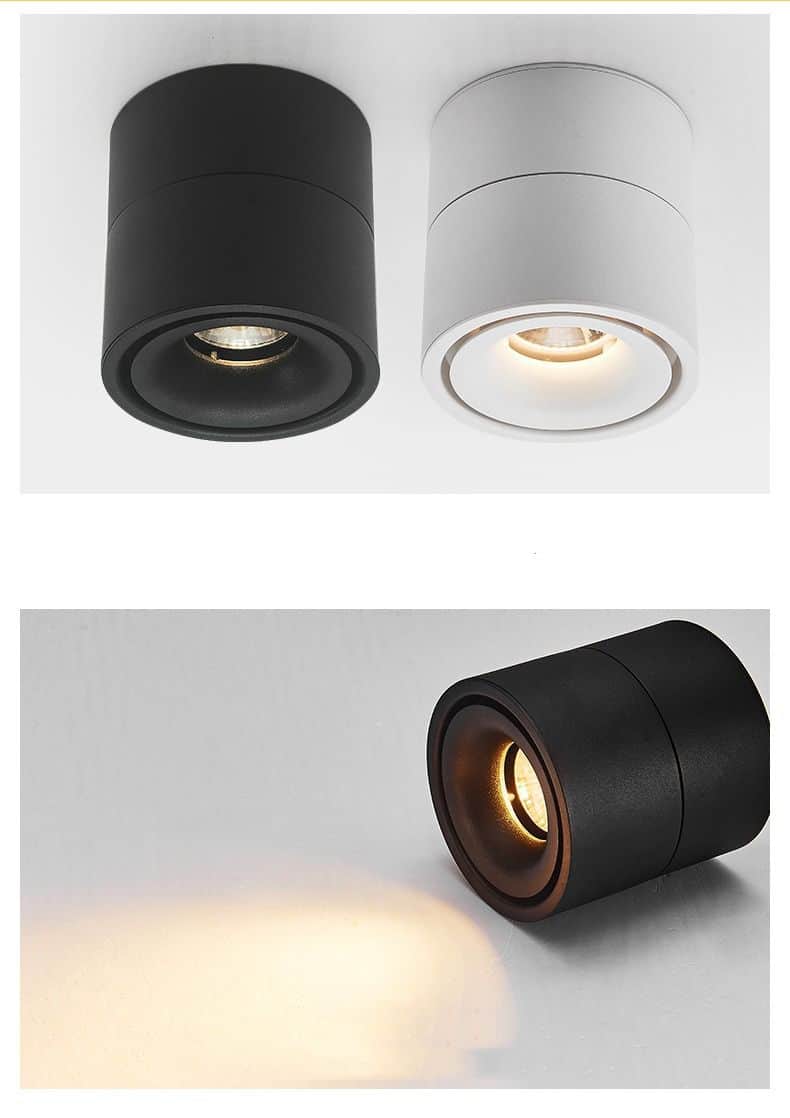 Spot LED Atalanta Negru Aplicat 12W, 100x100