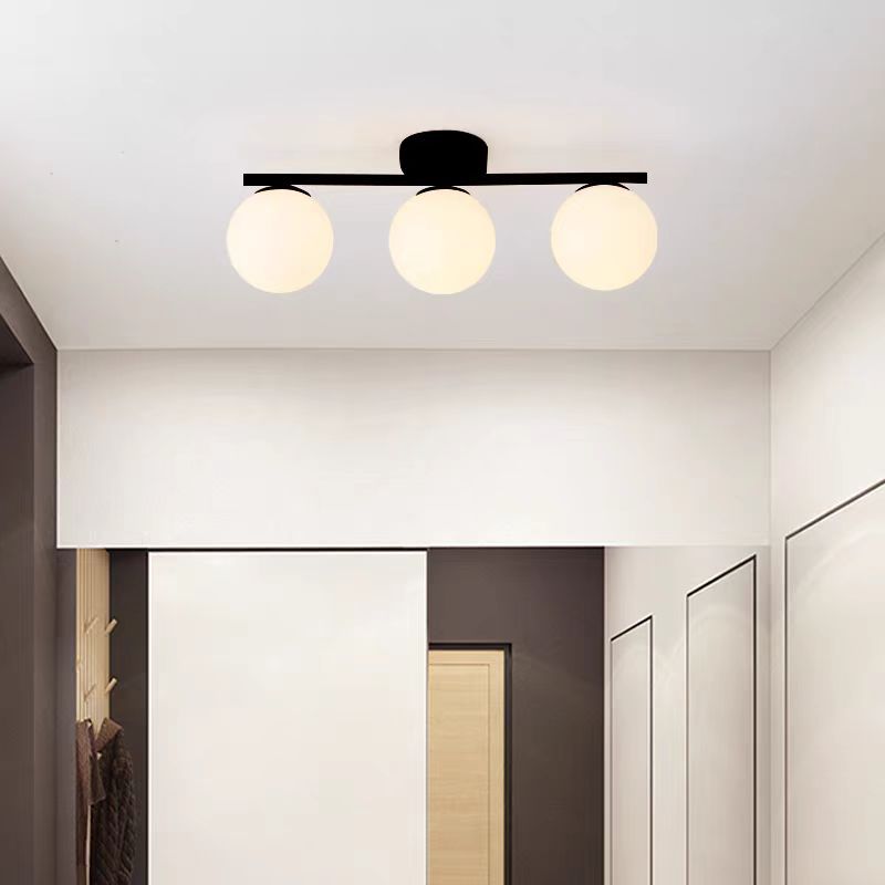 Lustra Neagra Sylvie 3 Globuri Albe D500 E27X3