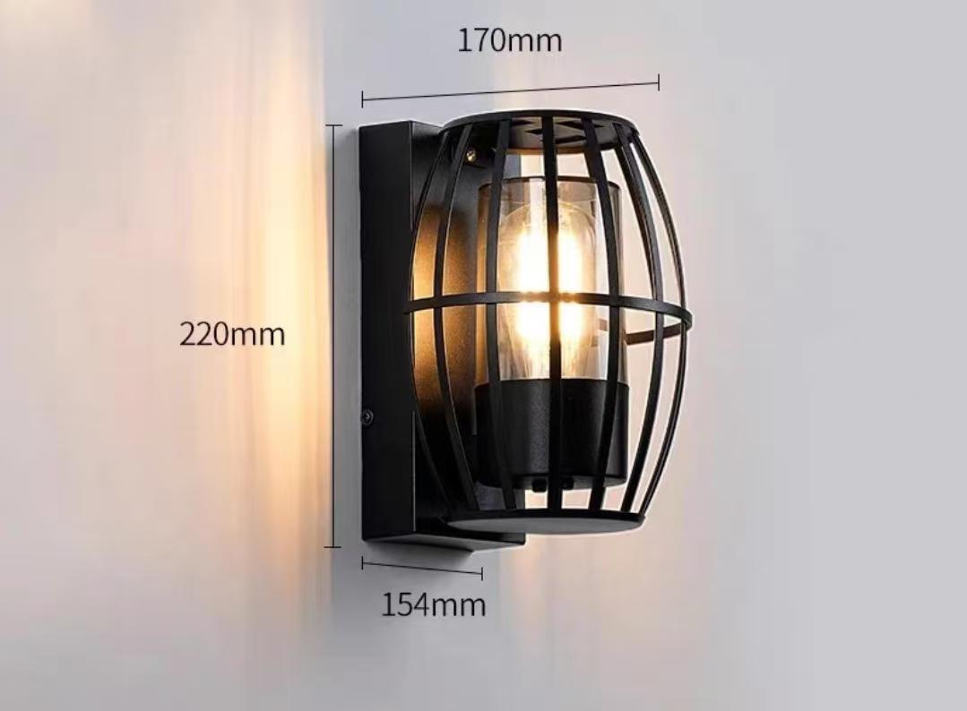 Aplica Led Neagra Adelaida Exterior L220 E27