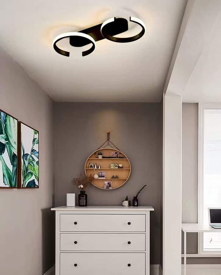 Lustra Led Neagra Vessa cu Telecomanda 20×2w