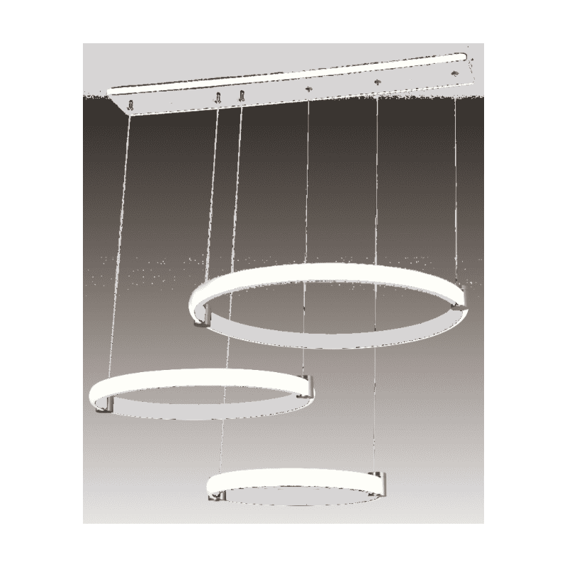 Lustra LED Alba Maelis 3 Cercuri 100W 30cm+40cm+50cm