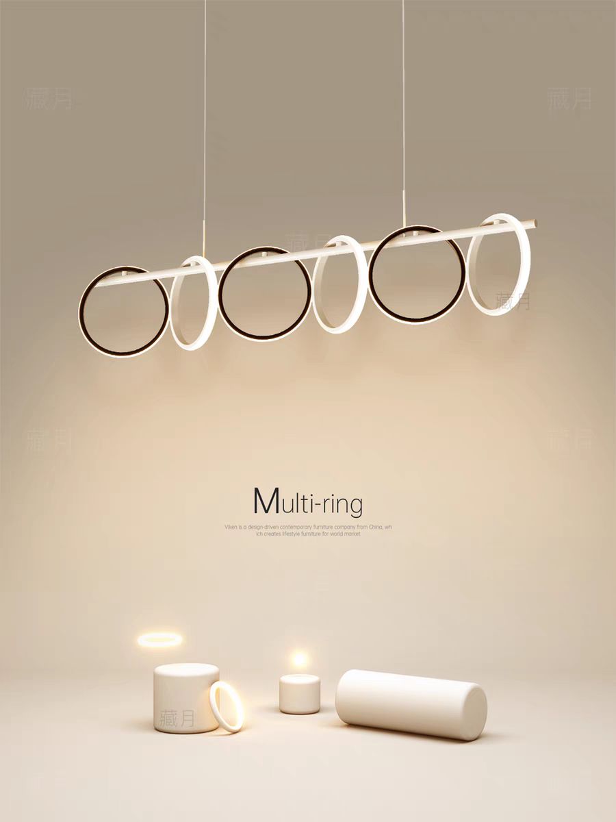 Lustra LED Cercuri Indrani 120W Telecomanda