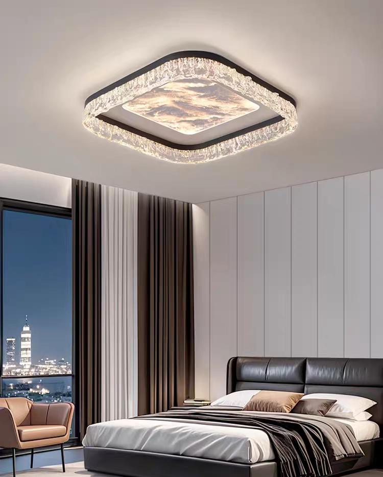 Lustra Led Patrat Kaelira D500 60×2W Telecomanda