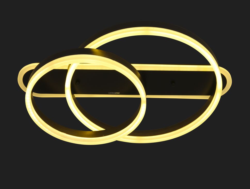 Lustra LED Galates 2 Cercuri 120W Telecomanda