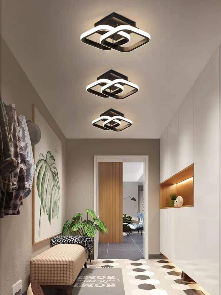 Lustra LED Nolan Neagra 22W, 240MM