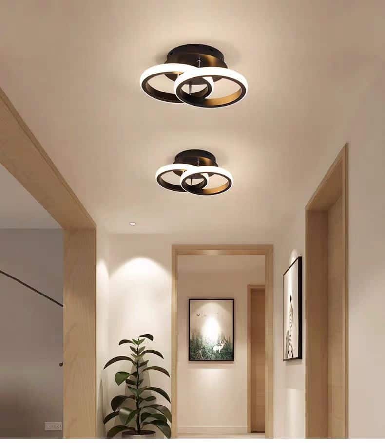 Lustra LED Quentin Neagra 20W Dimabil