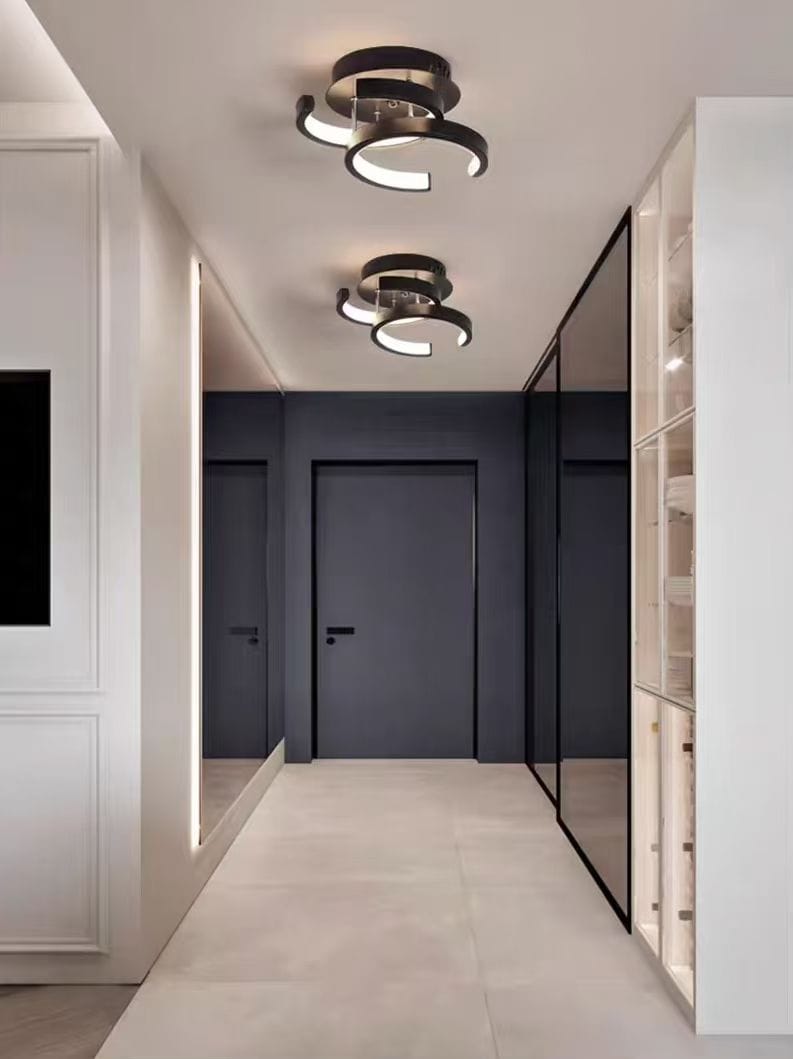 Lustra LED Aiden Neagra 18W Dimabil