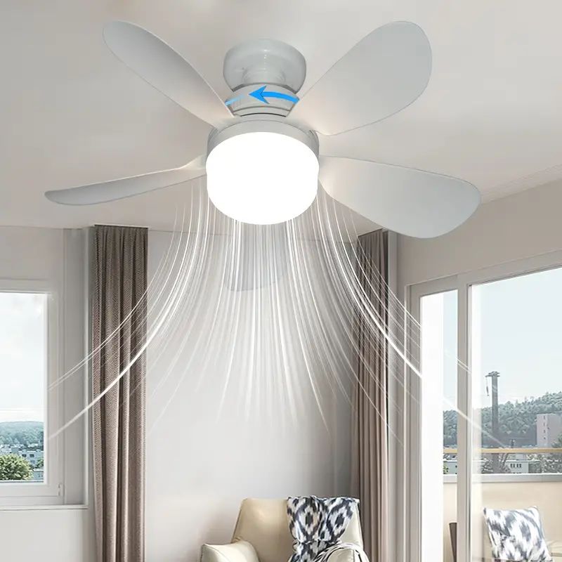 Lustra Led Ventilator Rhanna D520 15W Bec Telecomanda