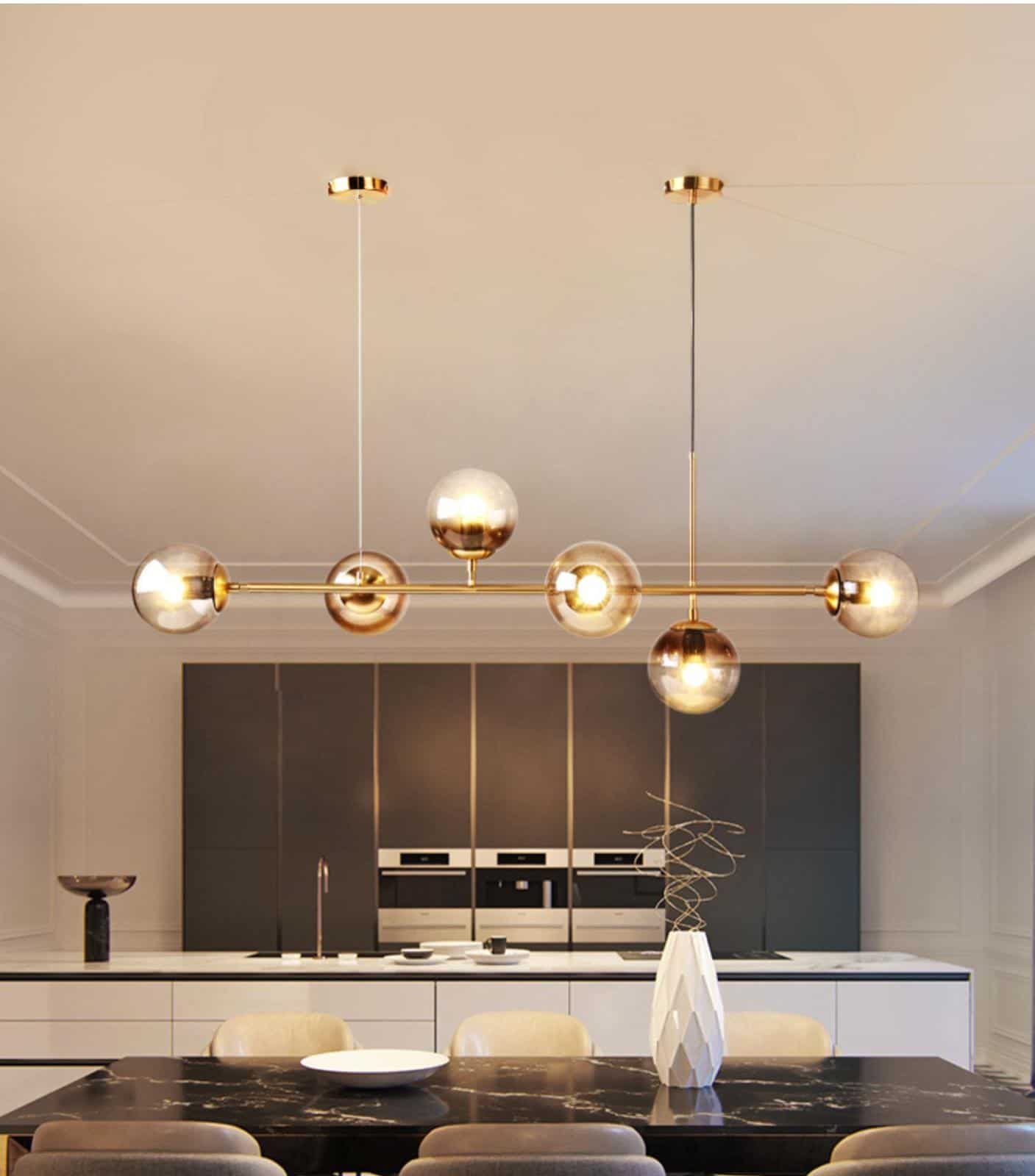 Lustra Suspendata Millie 6 Globuri Transparente