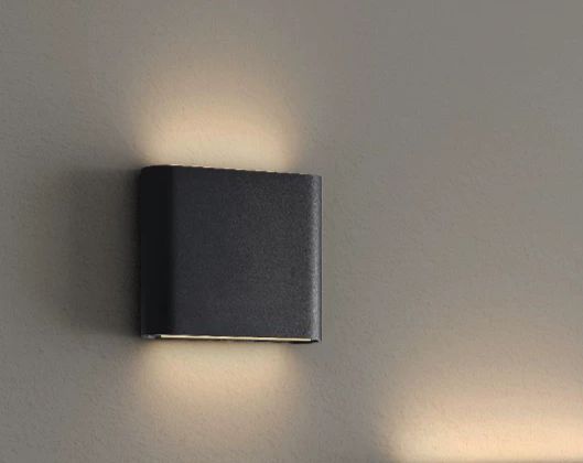 Aplica de Perete Neagra Lupe 6w, 3000k, Exterior