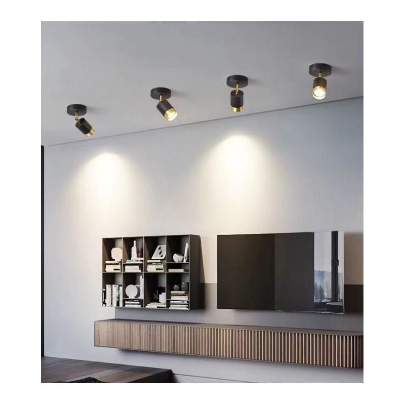 Spot LED Negru Auriu Zepheris 5W Lumina neutra