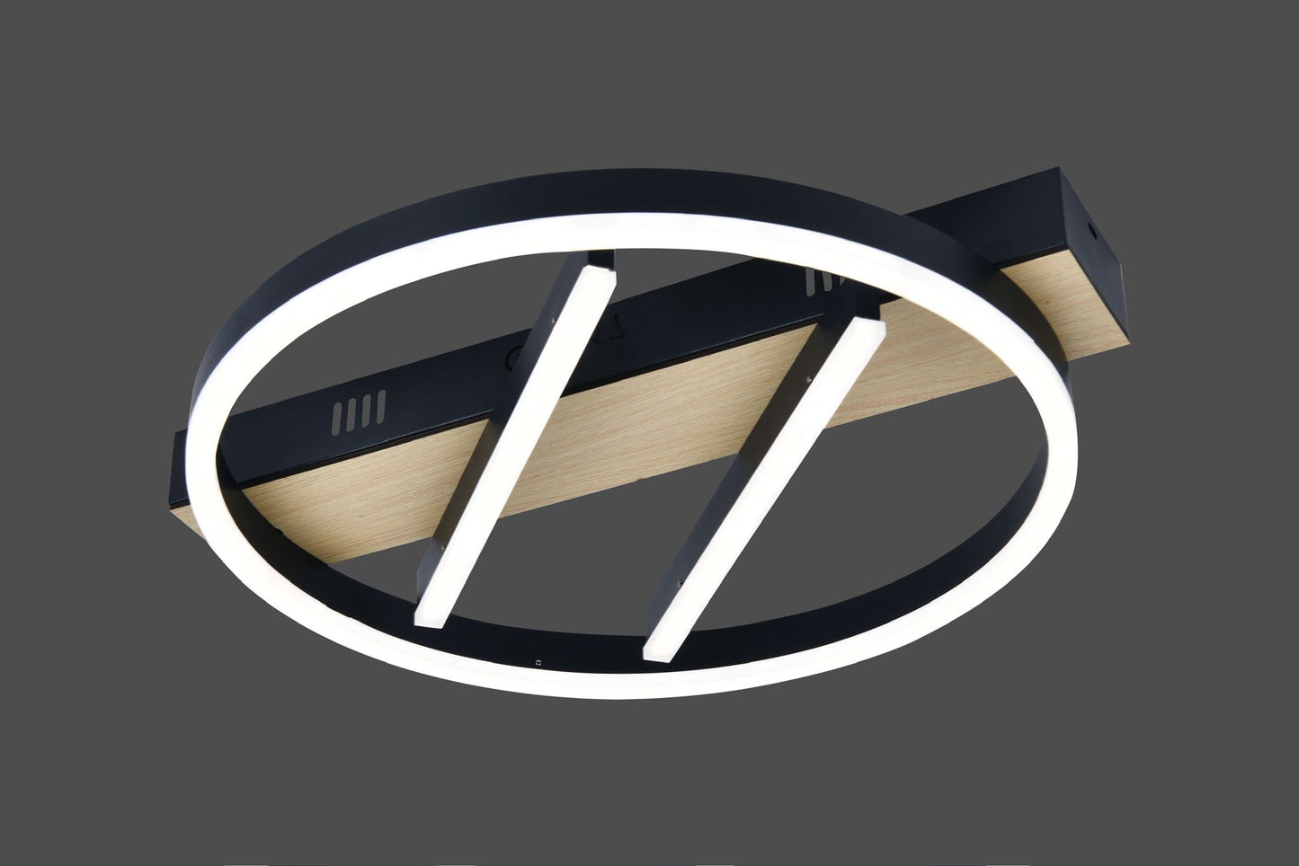 Lustra Led Neagra Severine D450 35X2 Rotunda