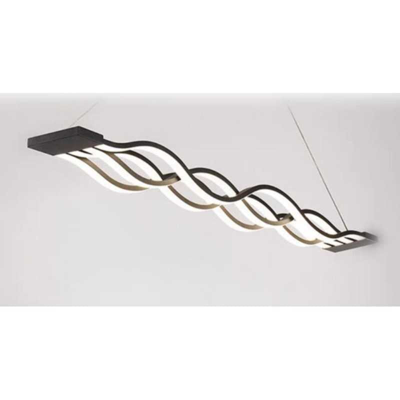 Lustra LED Neagra Endora L1000 152W Telecomanda