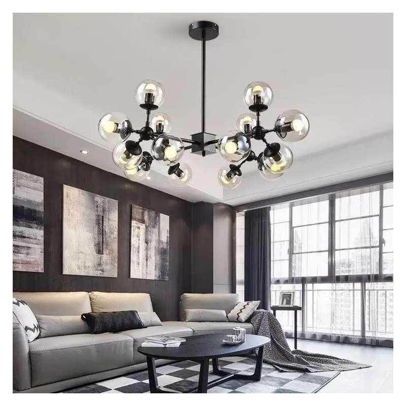 Lustra 12 Globuri Trasparente Jacea E27