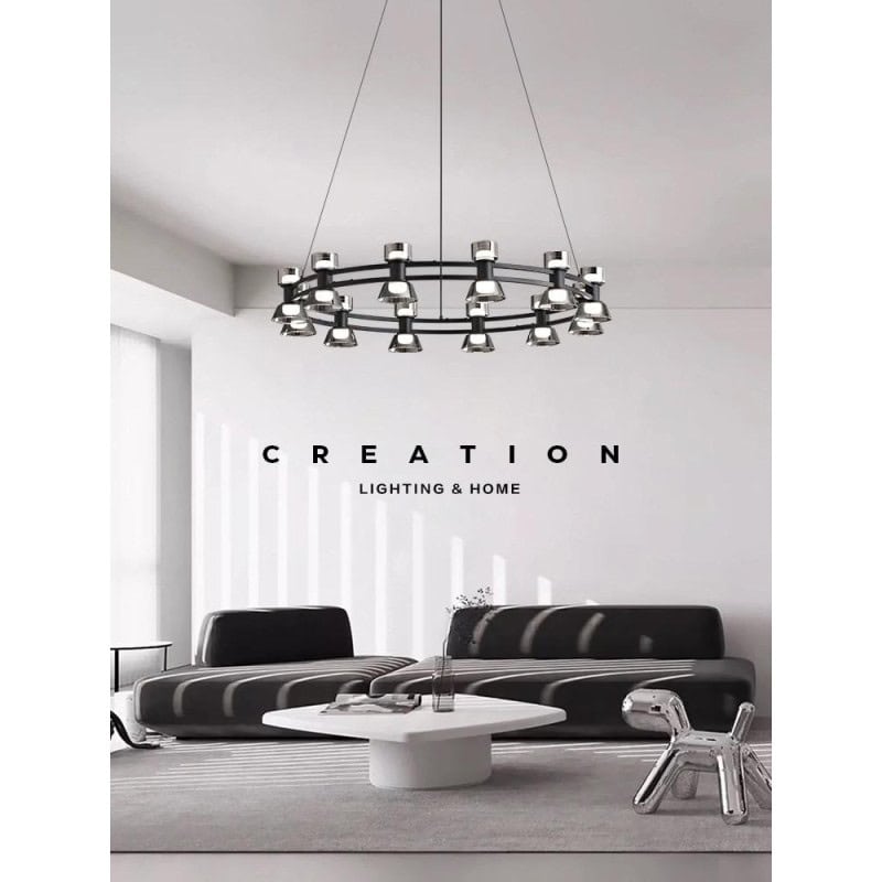 Lustra LED Moderna 12 Olive 72W Lumina Neutra