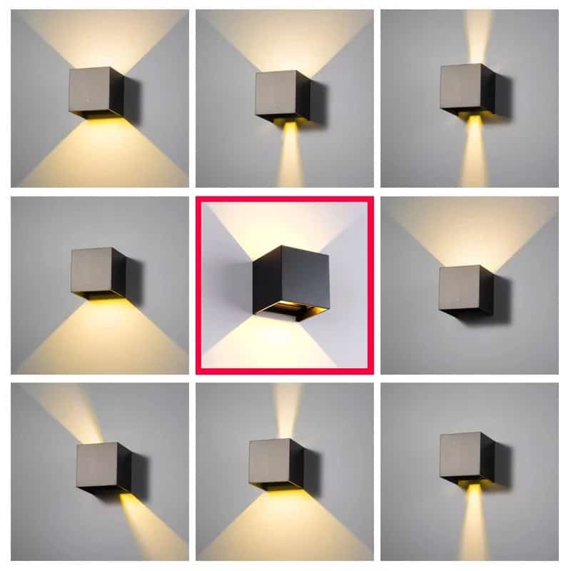 Aplica LED Astrid Black Square Exterior 6W