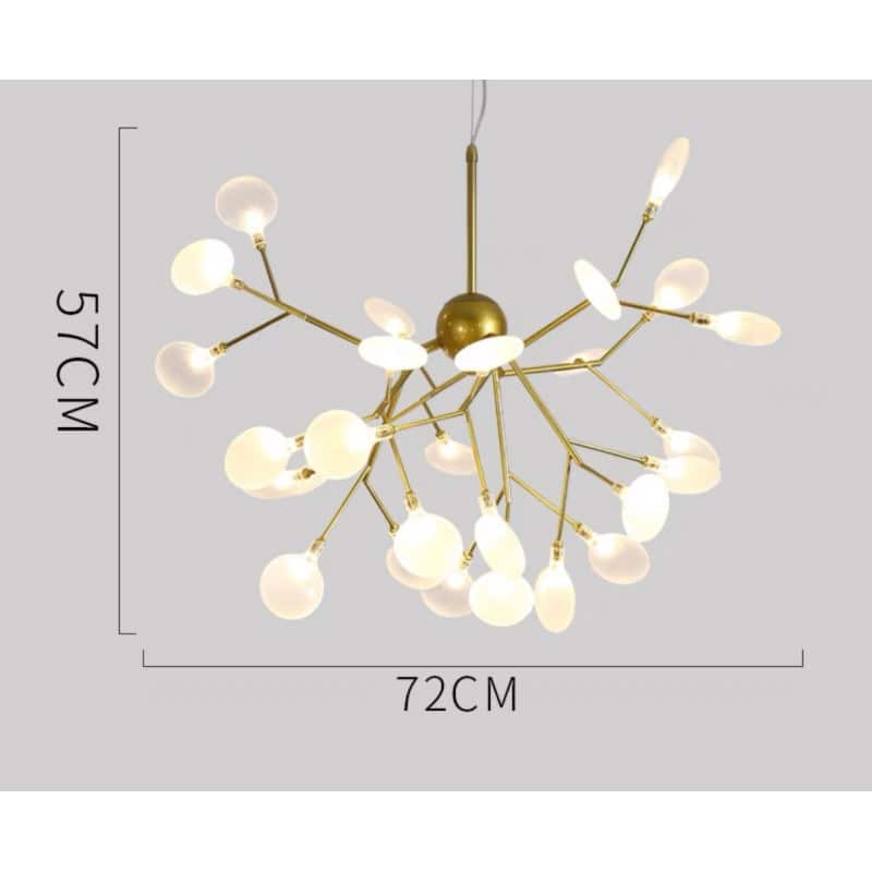 Candelabru LED Auriu cu 36 Becuri 72W