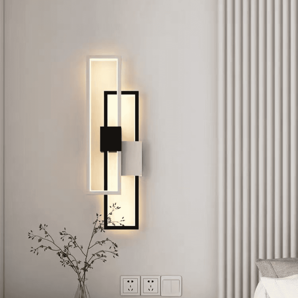 Aplica LED Eudora Negru cu Alb Moderna 30W