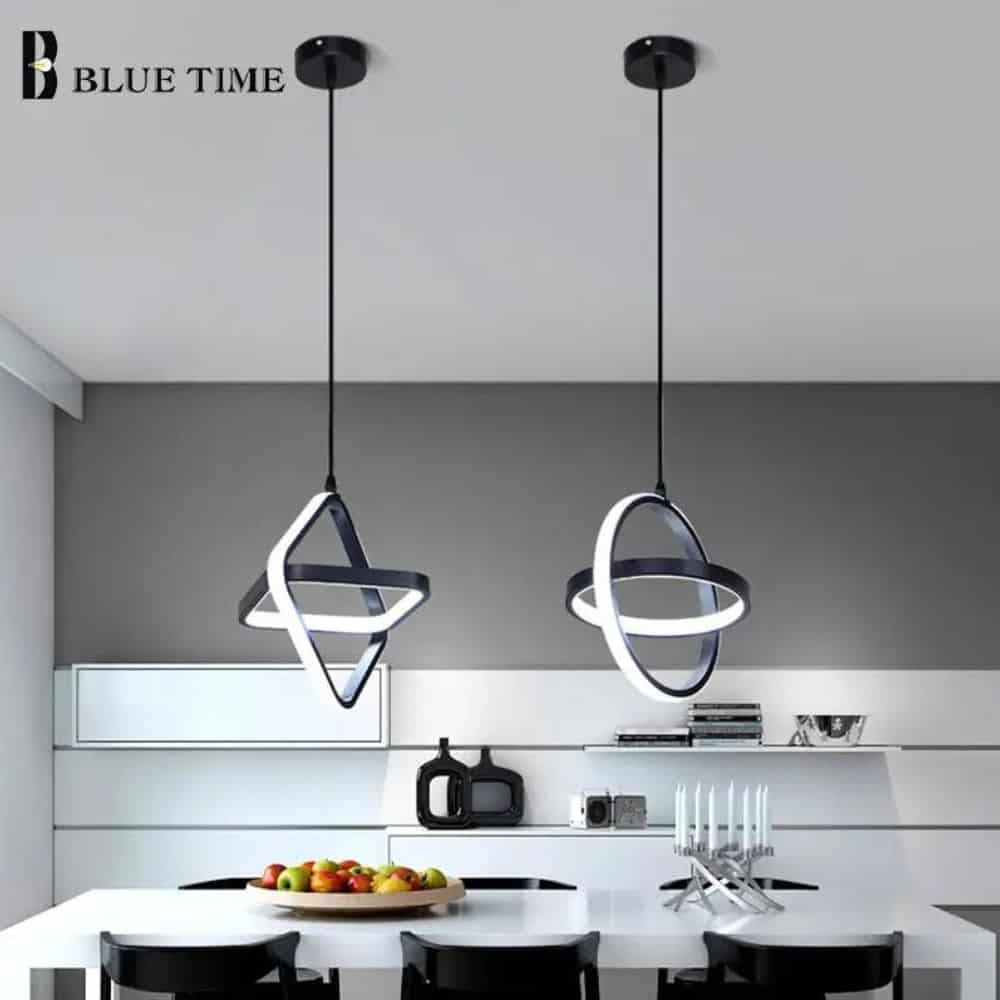 Lustra Suspendata Led Serapha Black 2 Circle 23W