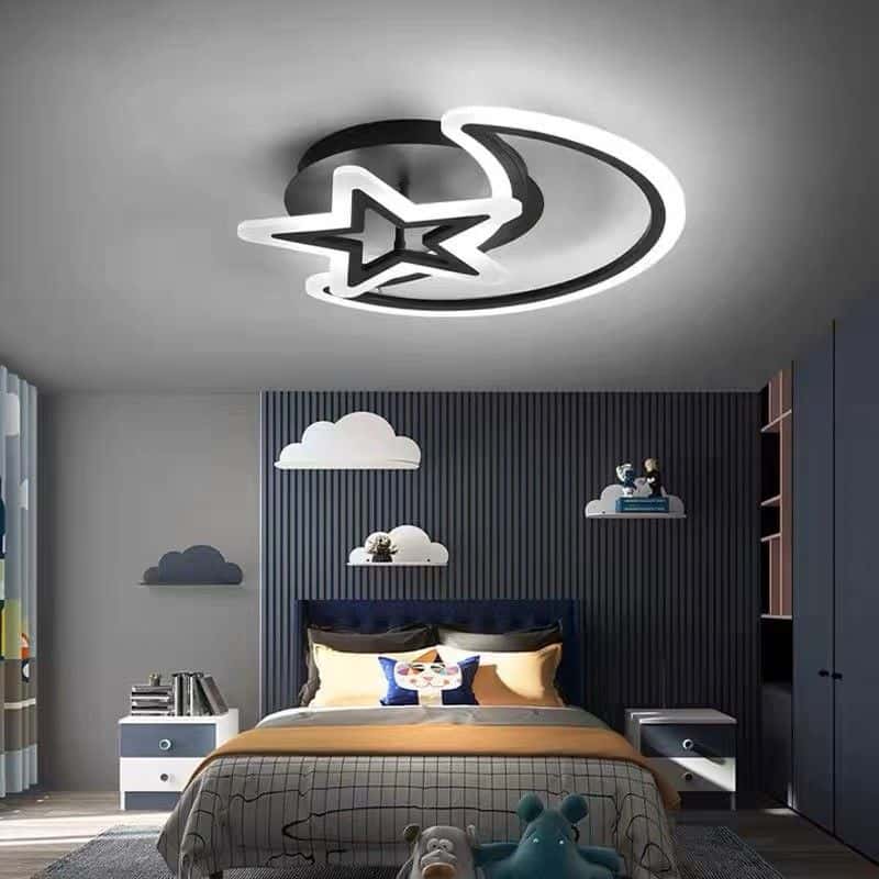 Lustra LED Evania Black Star Moon 78W