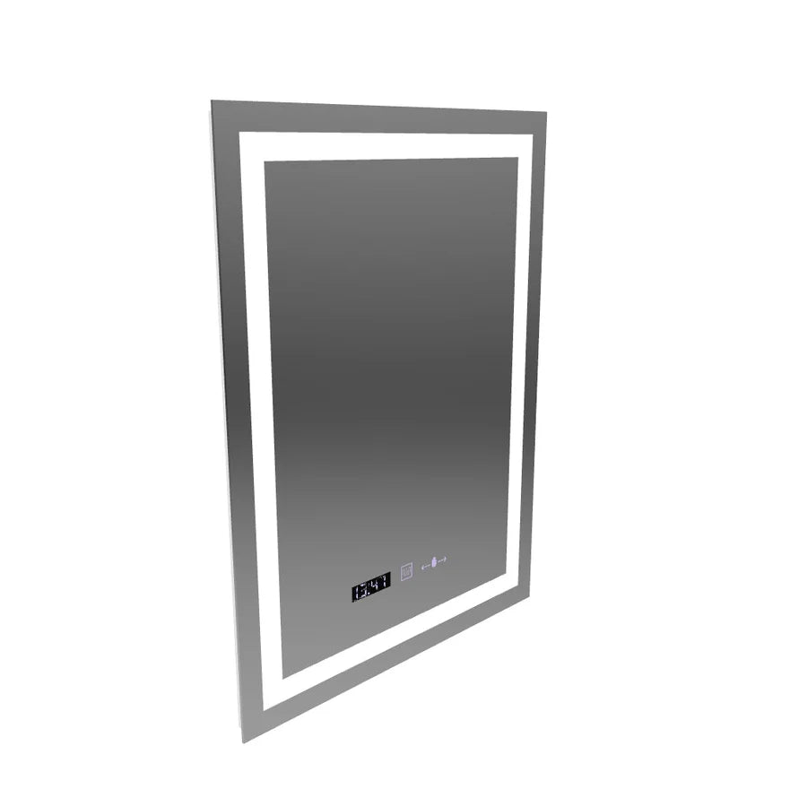 Oglinda LED Rectangulara, 60x80cm, Premium Verite MotionGlow Marcello, Sistem Dezaburire, Ceas & Termometru, Dimabila