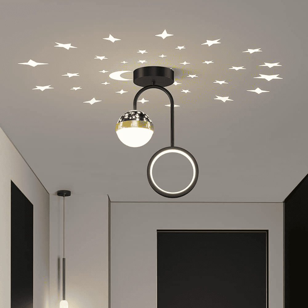 Plafoniera LED Zara Black Cer Instelat 25W