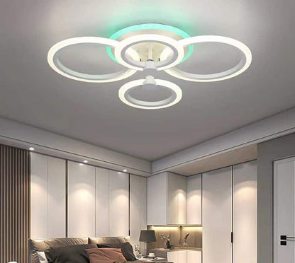 Lustra LED Isolde RGB 4 Cercuri 90W Telecomanda