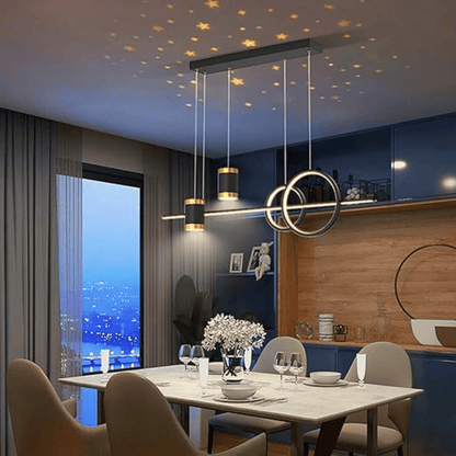 Lustra LED Nova Black 108W Telecomanda Proiector
