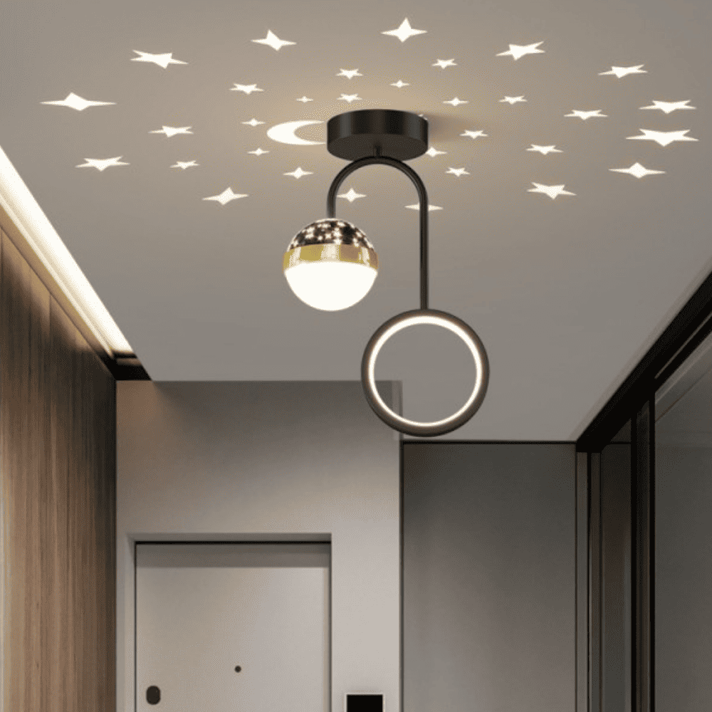 Plafoniera LED Zara Black Cer Instelat 25W