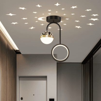 Plafoniera LED Zara Black Cer Instelat 25W