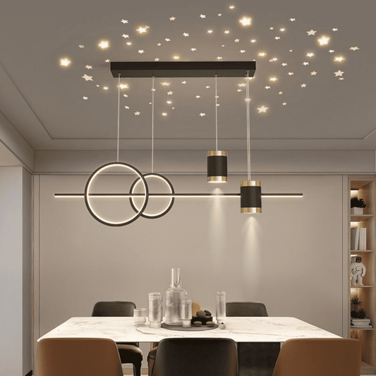 Lustra LED Nova Black 108W Telecomanda Proiector