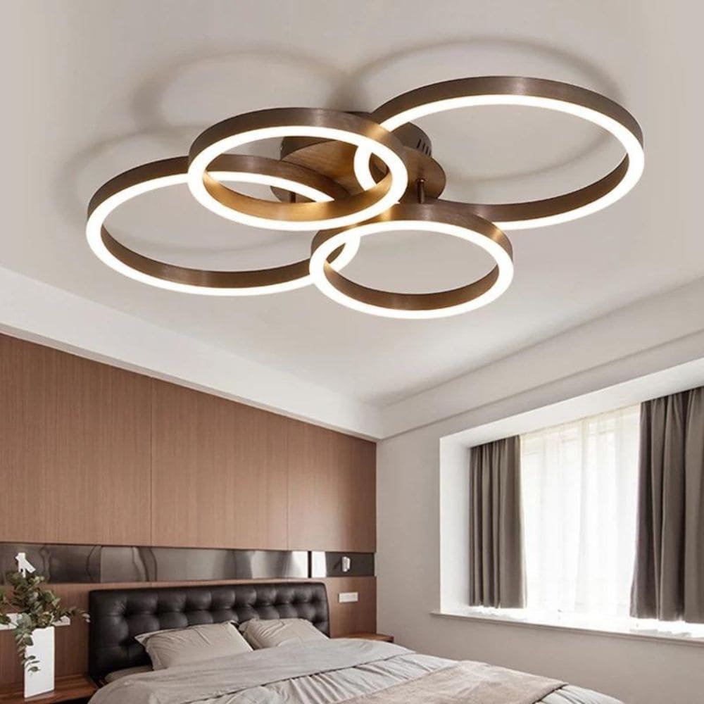 Lustra LED Ophelie Brown 132W Telecomanda
