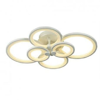Lustra LED Rosalie White 6 Cercuri 160W Telecomanda