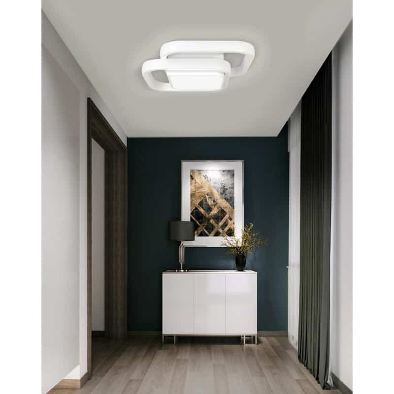 Lustra LED Mabel White 2 Patrate 42W