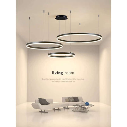 Lustra LED Isabelle Brown 144W 3 Circle 80cm+60cm+40cm