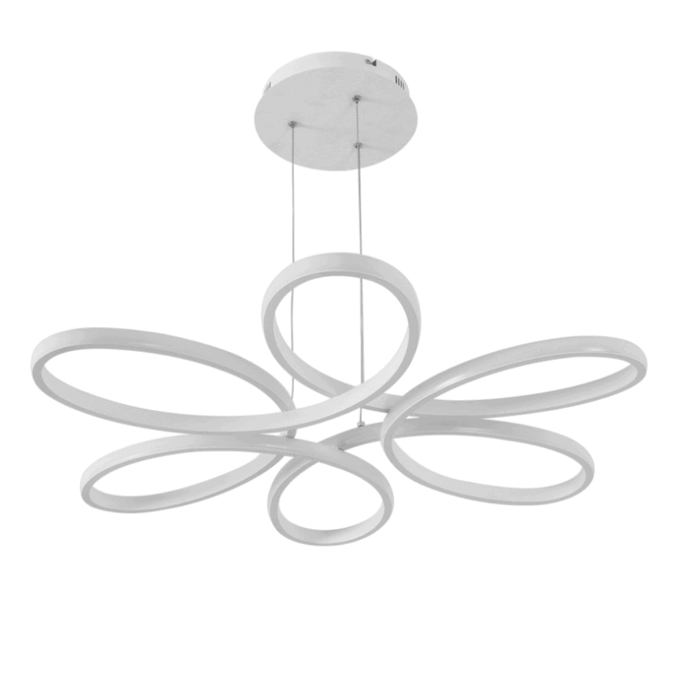 Lustra LED Evie White Suspendata 120W Telecomanda