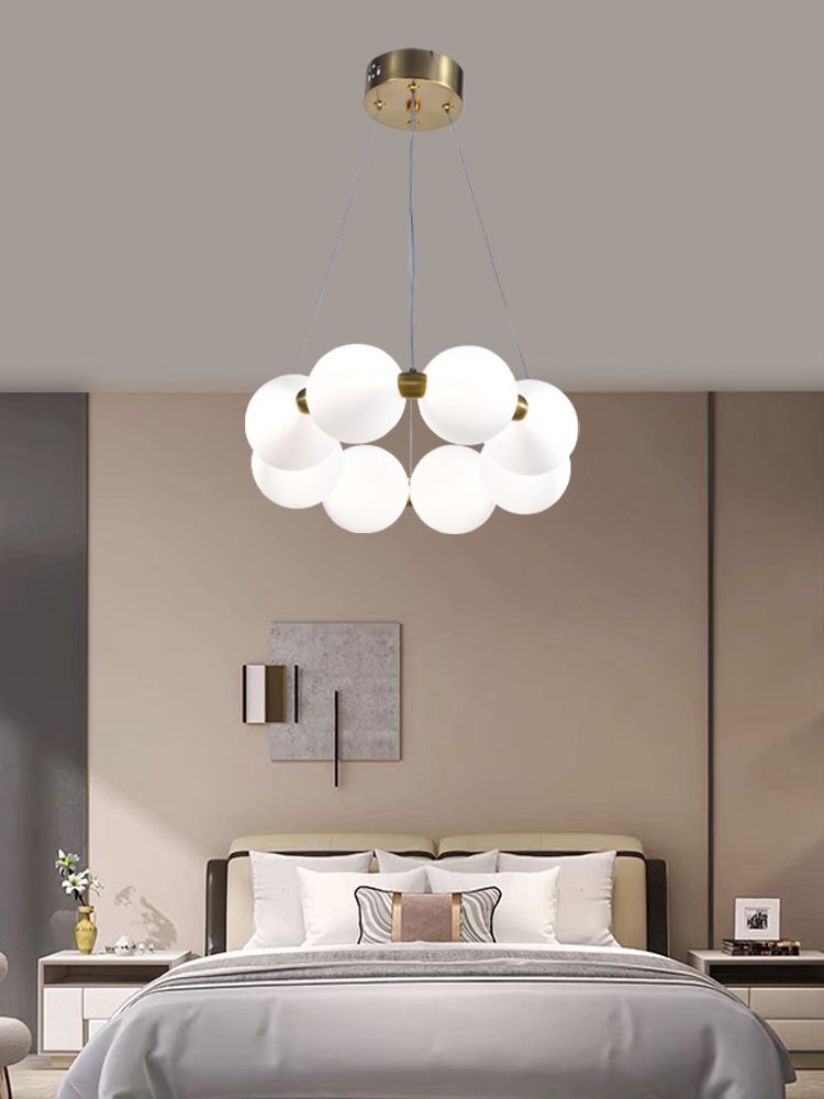 Lustra Aurie Anyes 8 Globuri Albe D400 26W