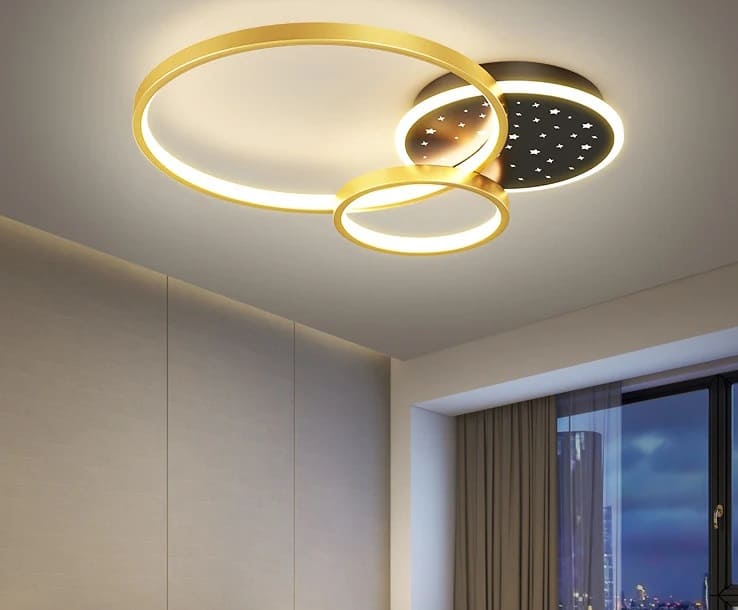 Lustra LED Sophie Gold 108W Telecomanda