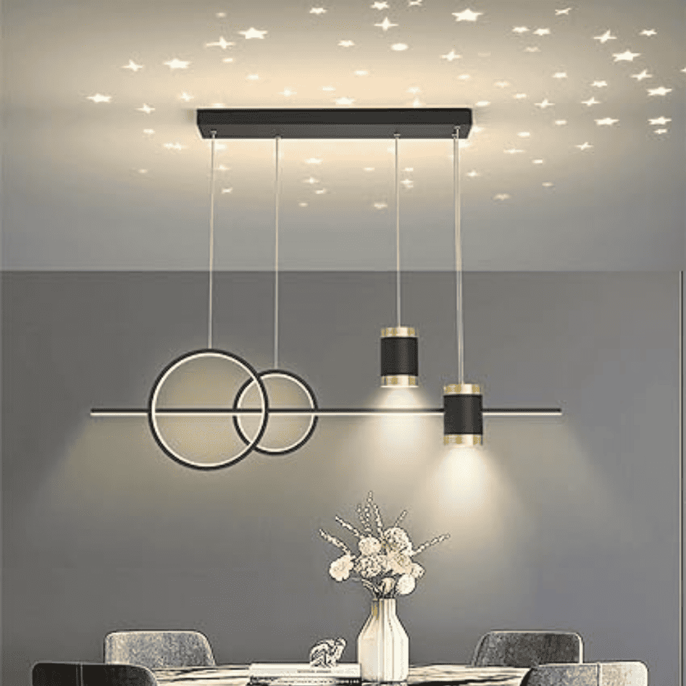 Lustra LED Nova Black 108W Telecomanda Proiector