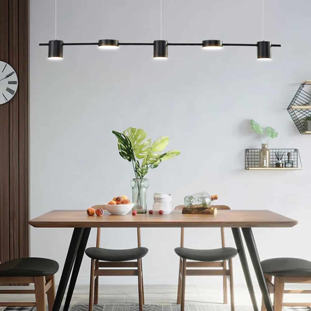 Lustra LED Natalie Black 5 Surse iluminat 60W