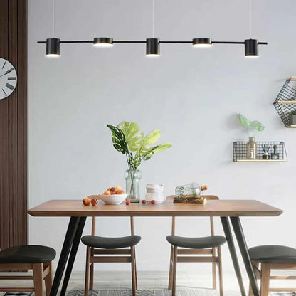 Lustra LED Natalie Black 5 Surse iluminat 60W