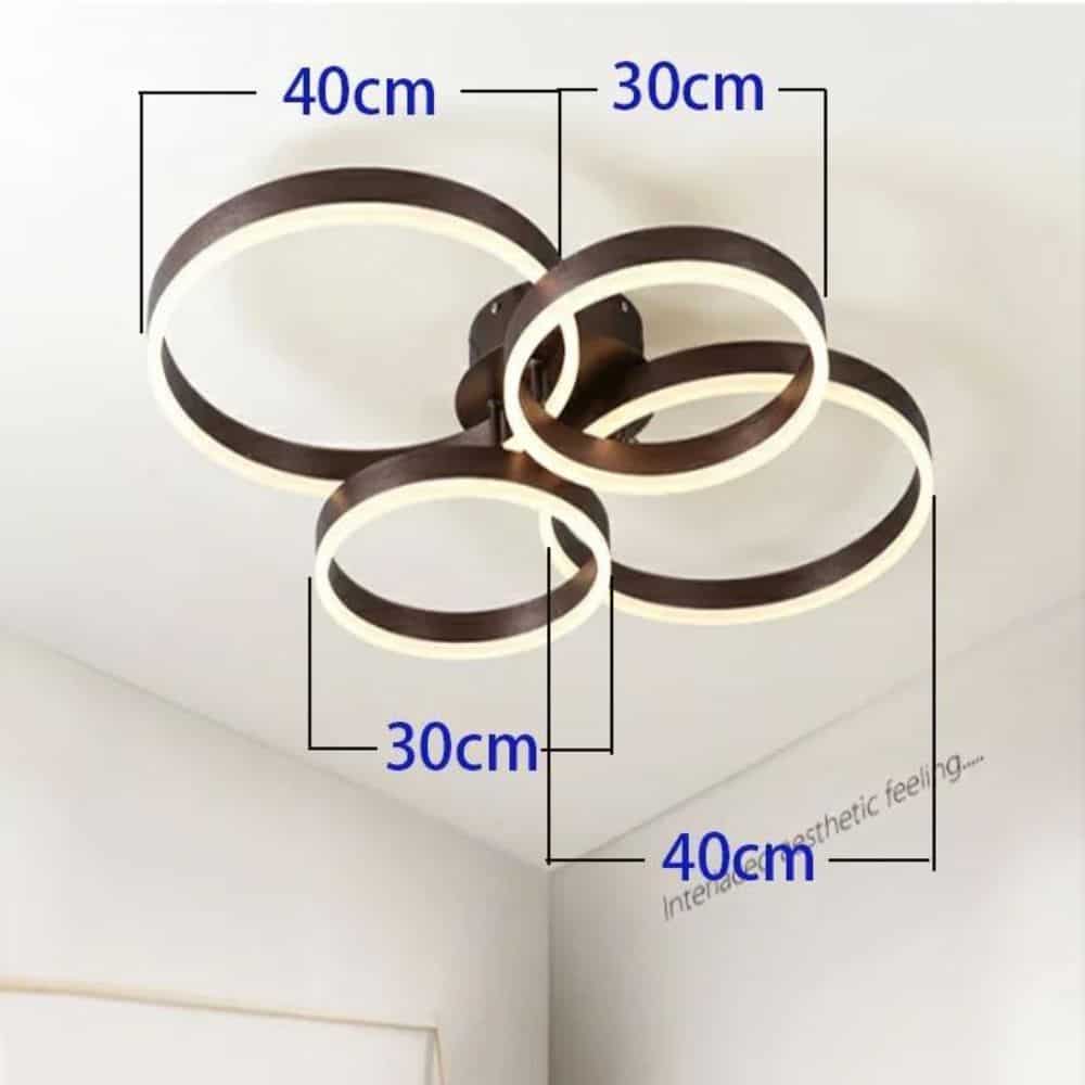 Lustra LED Ophelie Brown 132W Telecomanda
