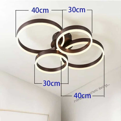 Lustra LED Ophelie Brown 132W Telecomanda