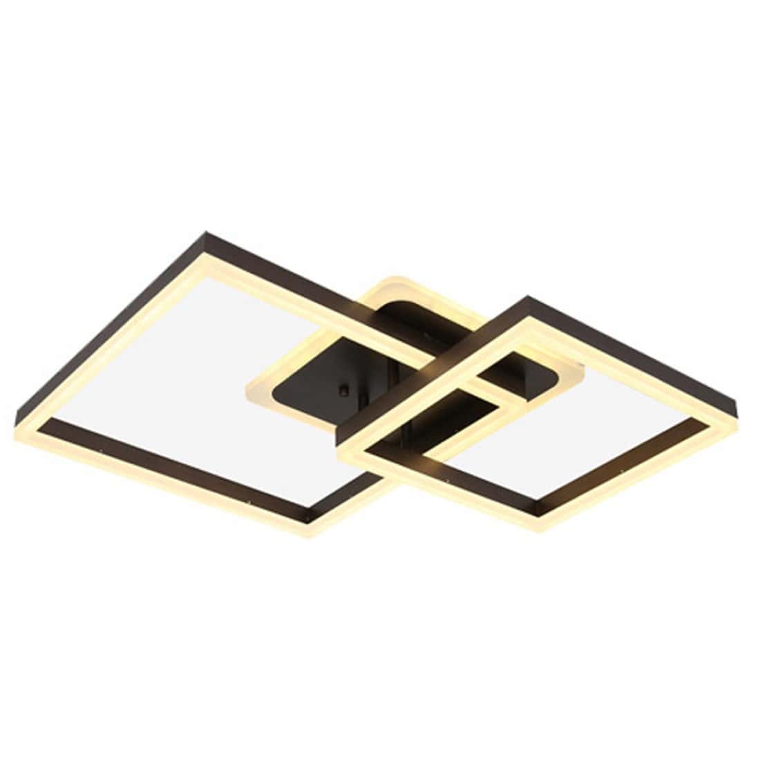 Lustra LED Maeve Brown Patrate 160W Telecomanda
