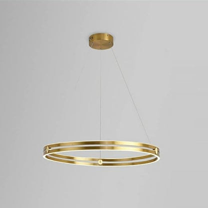 Lustra LED Evelyn Gold Ring 60cm Diametru Putere 136W