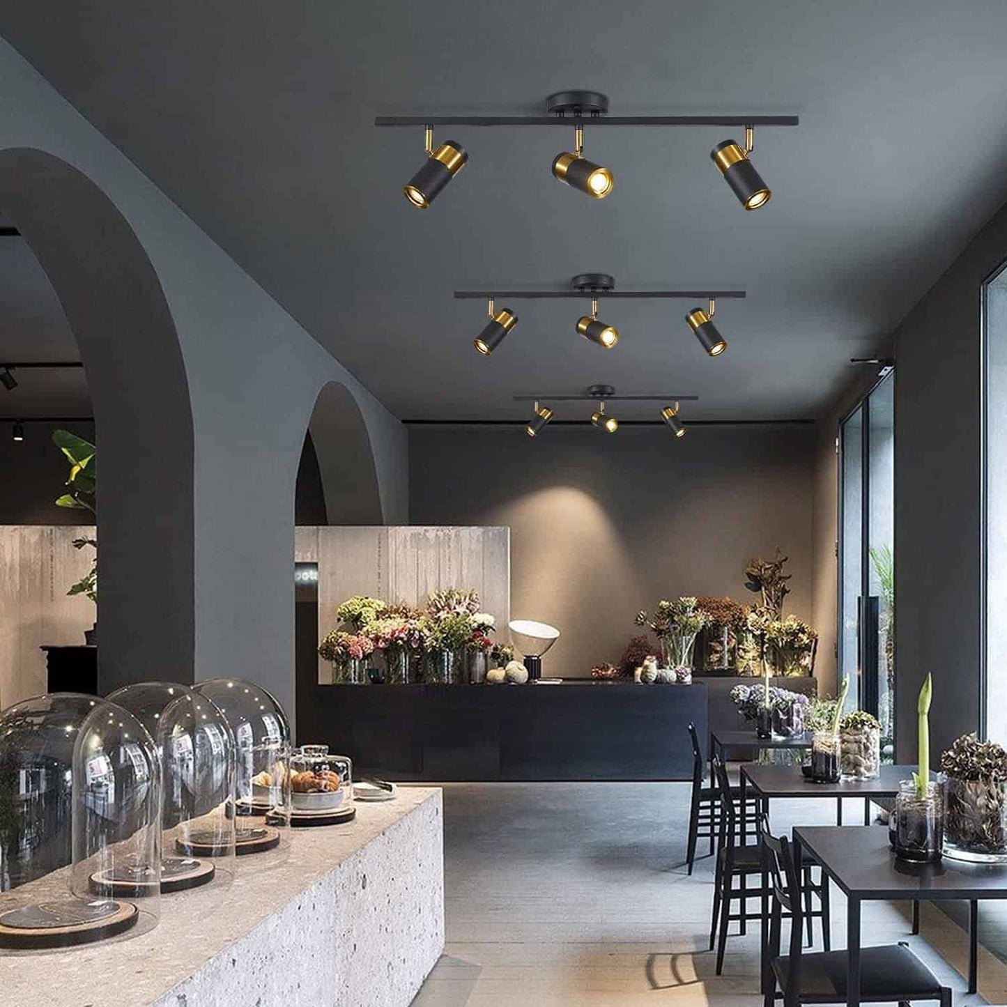 Spot LED Liniar 60cm Cora Black 16W