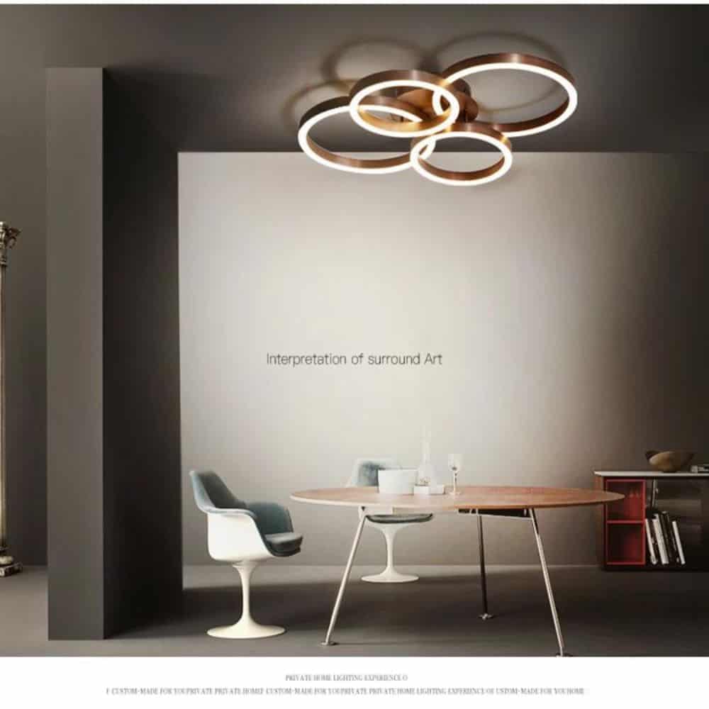 Lustra LED Ophelie Brown 132W Telecomanda