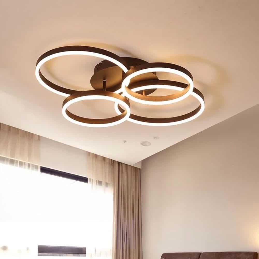 Lustra LED Ophelie Brown 132W Telecomanda